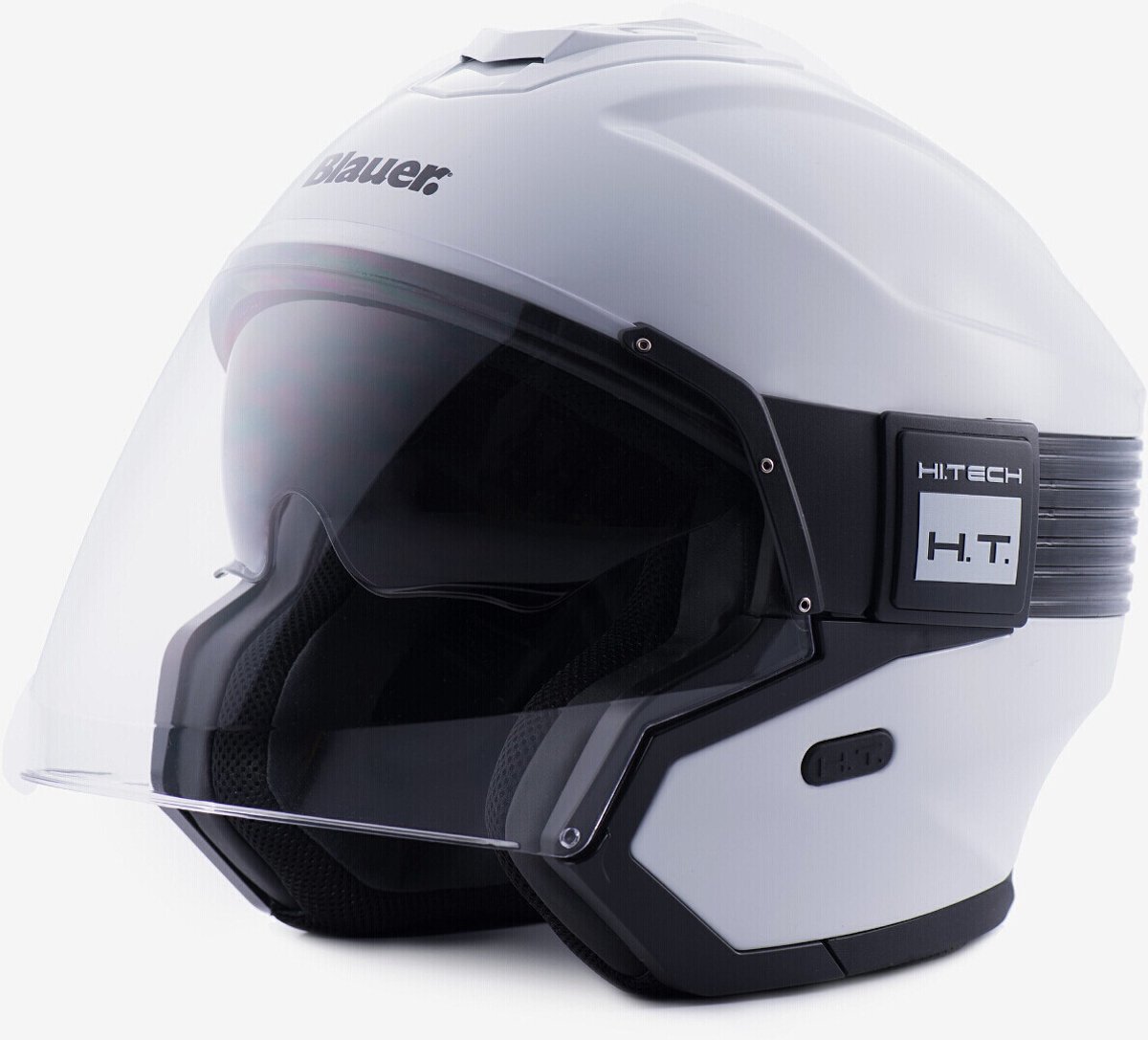 Blauer Hacker BTR Wit Zwart Jethelm - Maat M - Helm