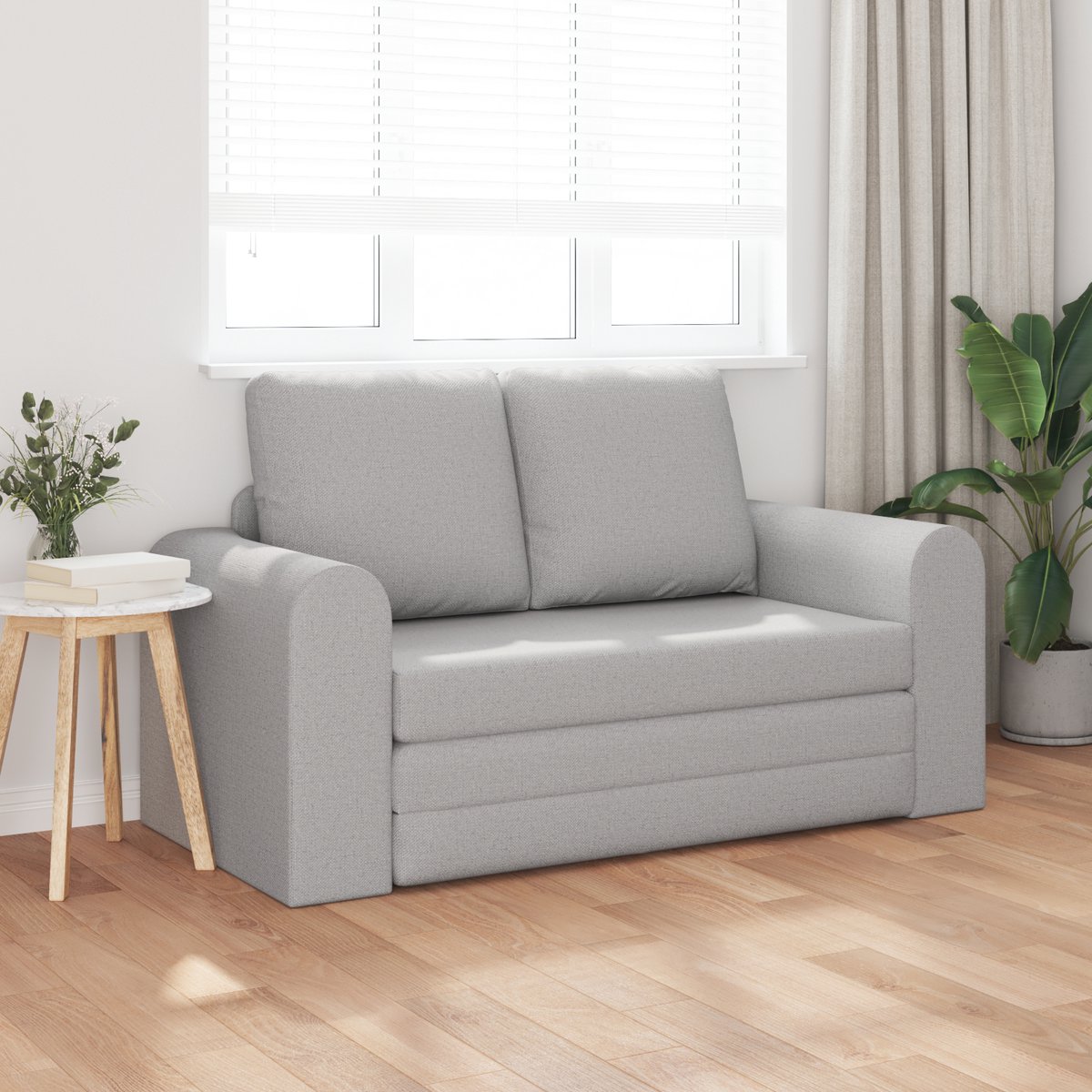 vidaXL Slaapbank - Wolkgrijs - 148 - x - 71 - x - 83 - cm - Stof Wolkengrijs