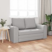 vidaXL - Canapé-lit 2 en 1 - Nuage - Gris - 148 x 71 x 83 cm - Tissu