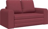 vidaXL - Canapé-lit 2 en 1 - Bordeaux - 148 x 71 x 83 cm - Tissu