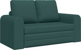 vidaXL - Canapé-lit 2 en 1 - Vert foncé - 148 x 71 x 83 cm - Tissu