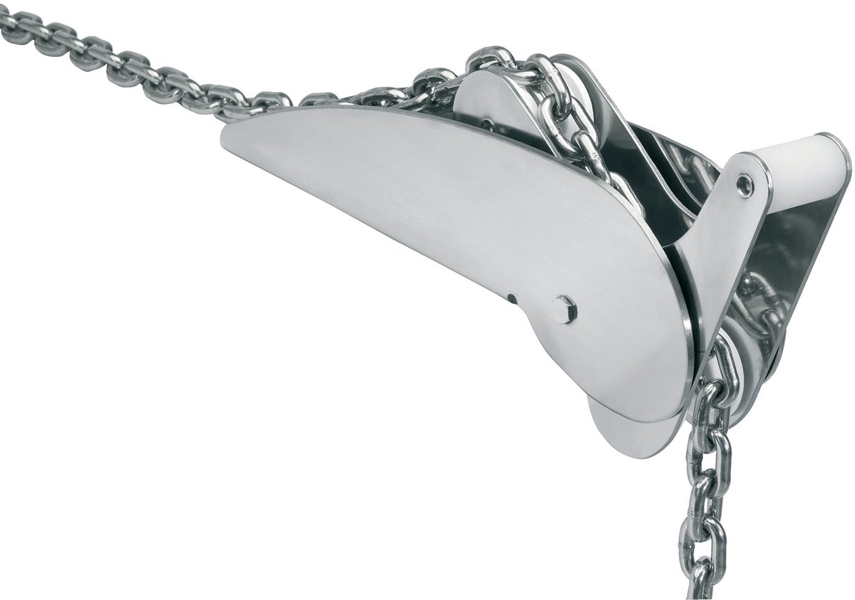 Allpa RVS kantelbare Ankerrol 400mm voor Ankers tot 15kg