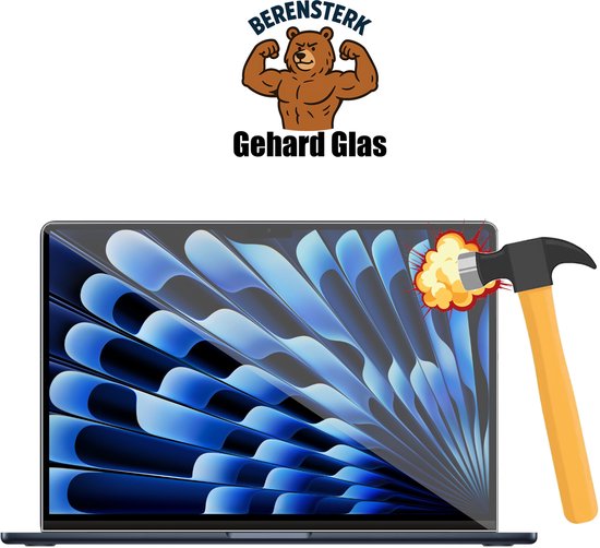 Lot de 2 films protecteurs d'écran ChiGuard pour MacBook Air / Pro 13,6 pouces - Verre de protection incurvé - GuardCover