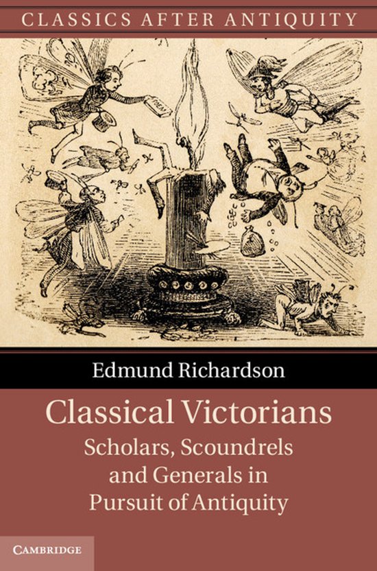 Boek 'Classical Victorians', met een illustratie van Victoriaanse feeën rond een kaars, onder de titel 'CLASSICS AFTER ANTIQUITY'.
