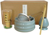 Dastium Home Japanse Matcha Set - 5-delige Matcha Starterset - Matcha Kom - Matcha Klopper - Matcha Set - Matcha Starterkit - Blauw