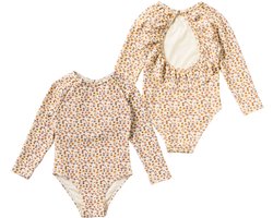SALTED STORIES Flower Bud Bodysuit Zwemkleding Meisjes - Beige - Maat 122/128