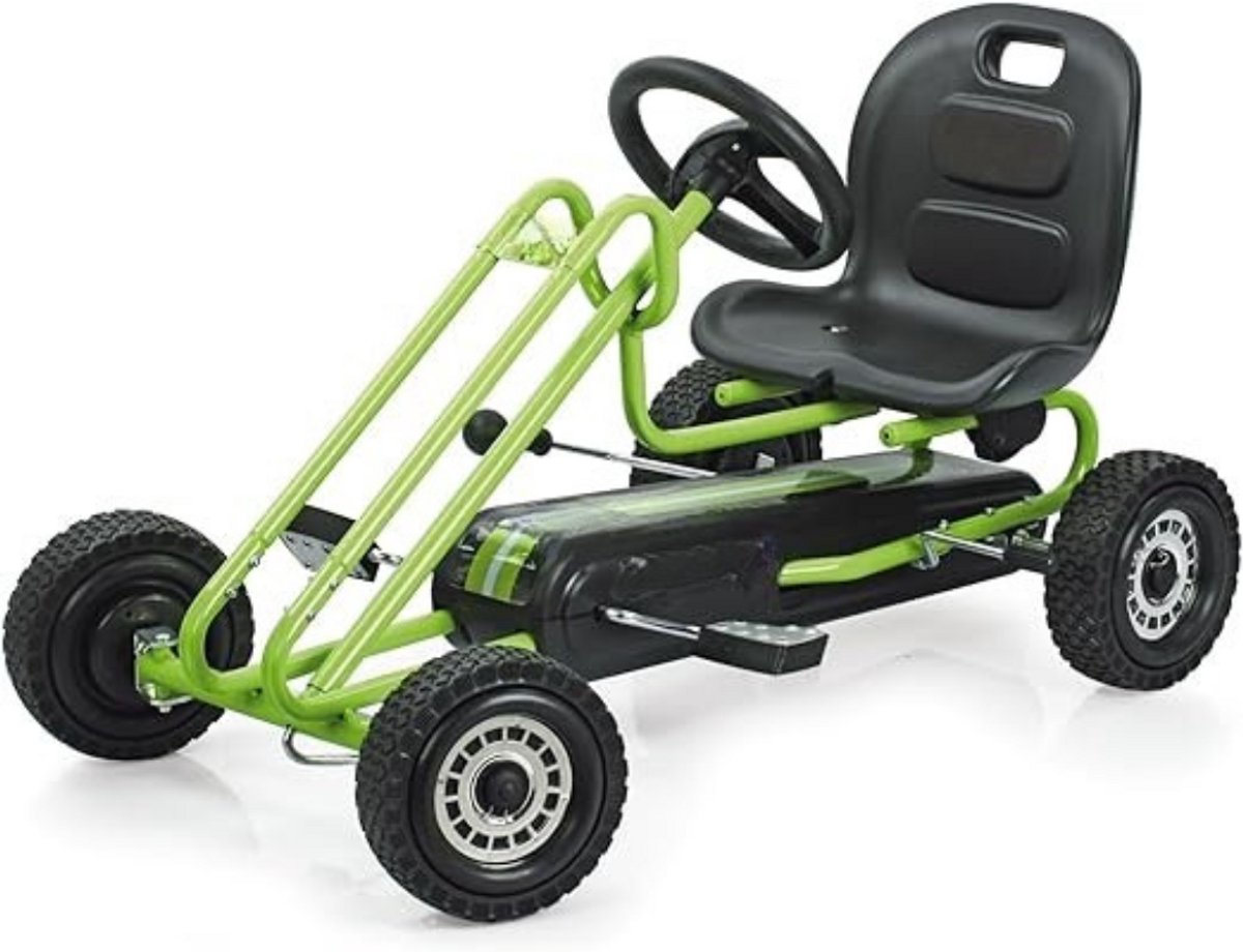 Zylo® Skelters voor Jongens - Ligfiets - Verstelbaar Zadel - Groen - 97cm x 54cm x 56cm