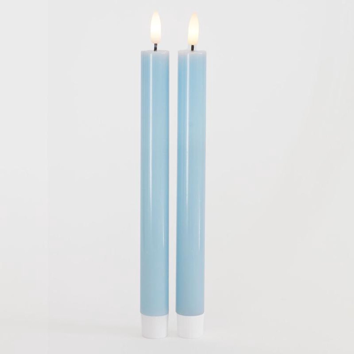 Sirius - LED-Dinerkaarsen 'Sille' (25cm hoog, Set van 2) - blauw - blue sky