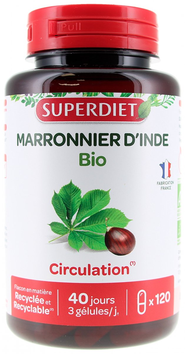 Superdiet Paardekastanje Organisch 120 Capsules