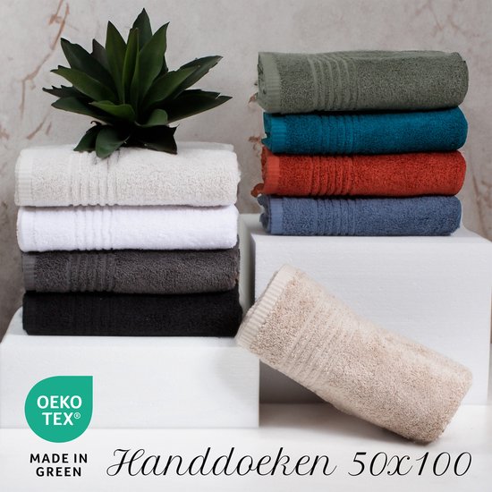 PHLOX Serviettes 50x100 cm - 6 pièces - Supreme Collection 600 g/m2 - OEKO-TEX Made in Green & BSCI certifié - anthracite