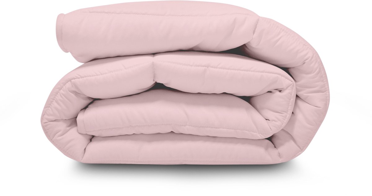 Stonewashed All in One Wasbaar Dekbed Easy 200x200 - Dekbed zonder overtrek - Hoesloos dekbed - Eazy dekbed - Gekleurd dekbed - All Year Winterdekbed & Zomerdekbed - Tweepersoons Dekbed - Chalk Pink - Dekbedden