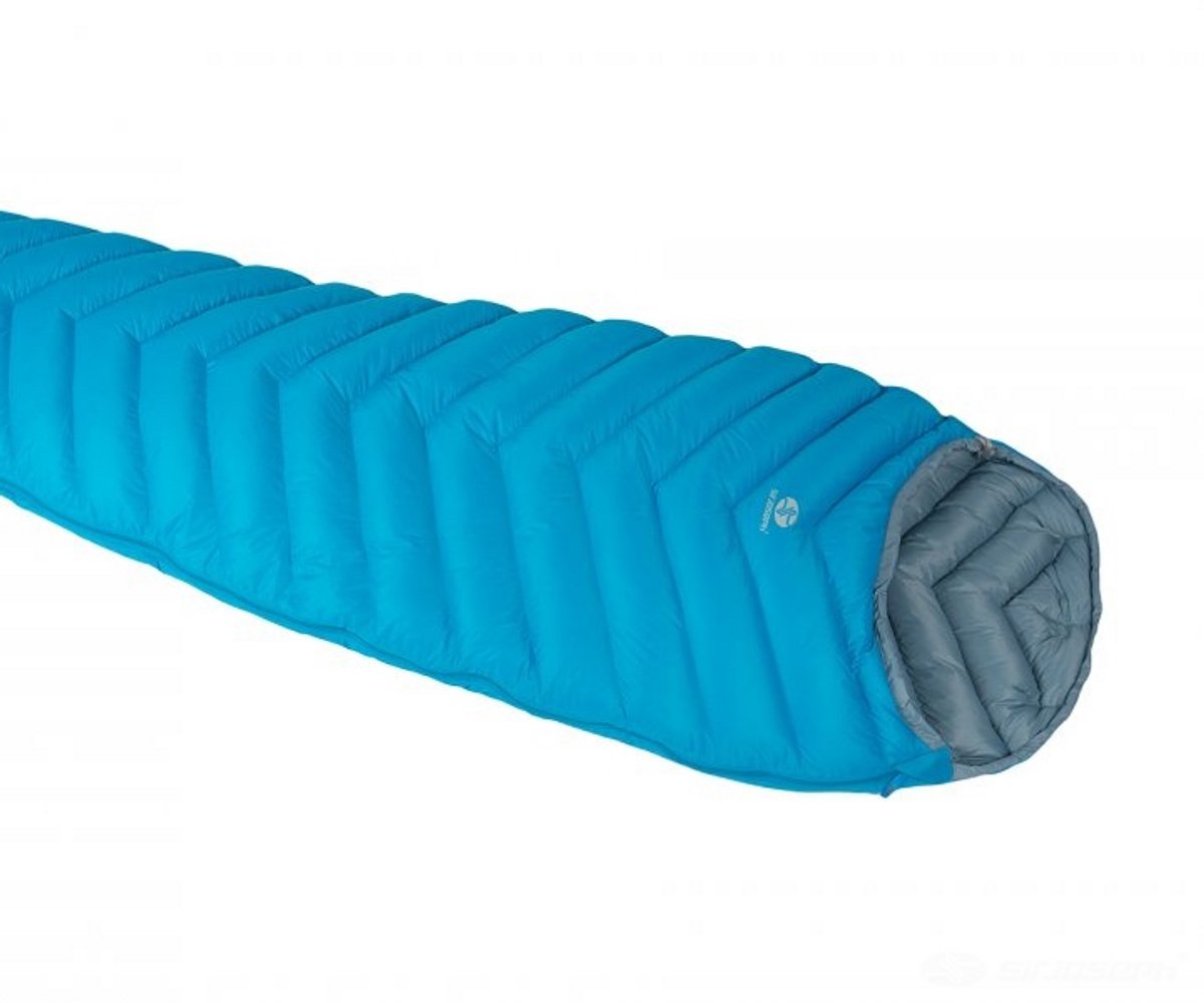 SirJoseph mummyslaapzak Attack II 400 - links 190 cm - Turquoise Blauw
