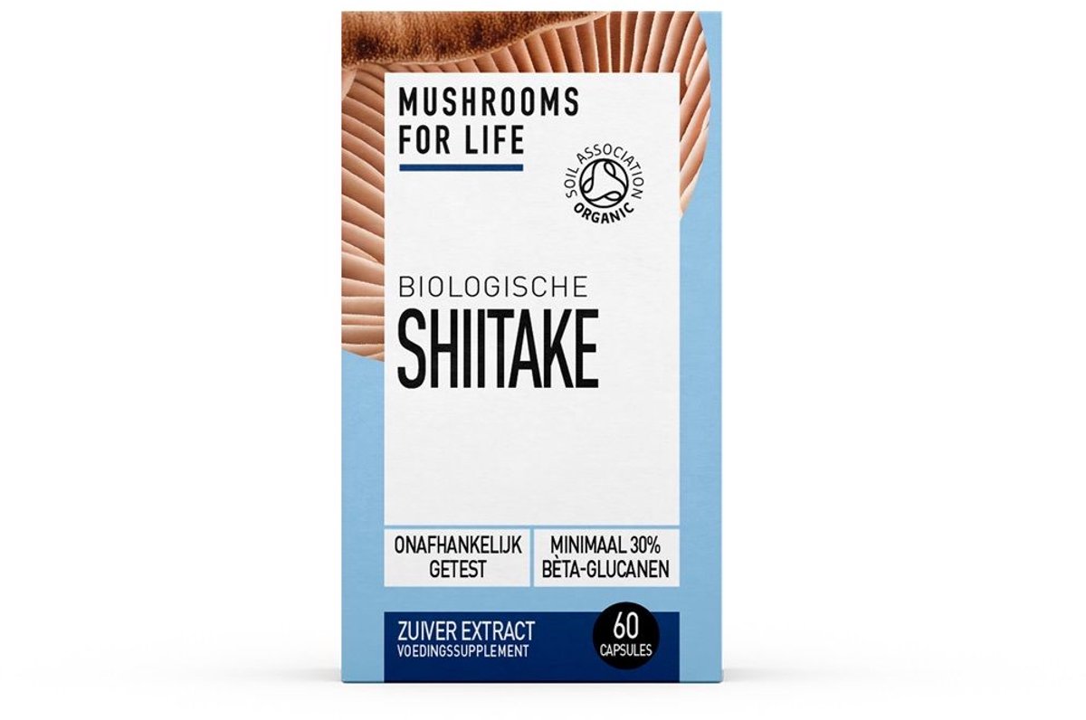 Shiitake Capsules Bio Paddenstoelen Superfood Supplement Mushrooms4Life 60 stuks