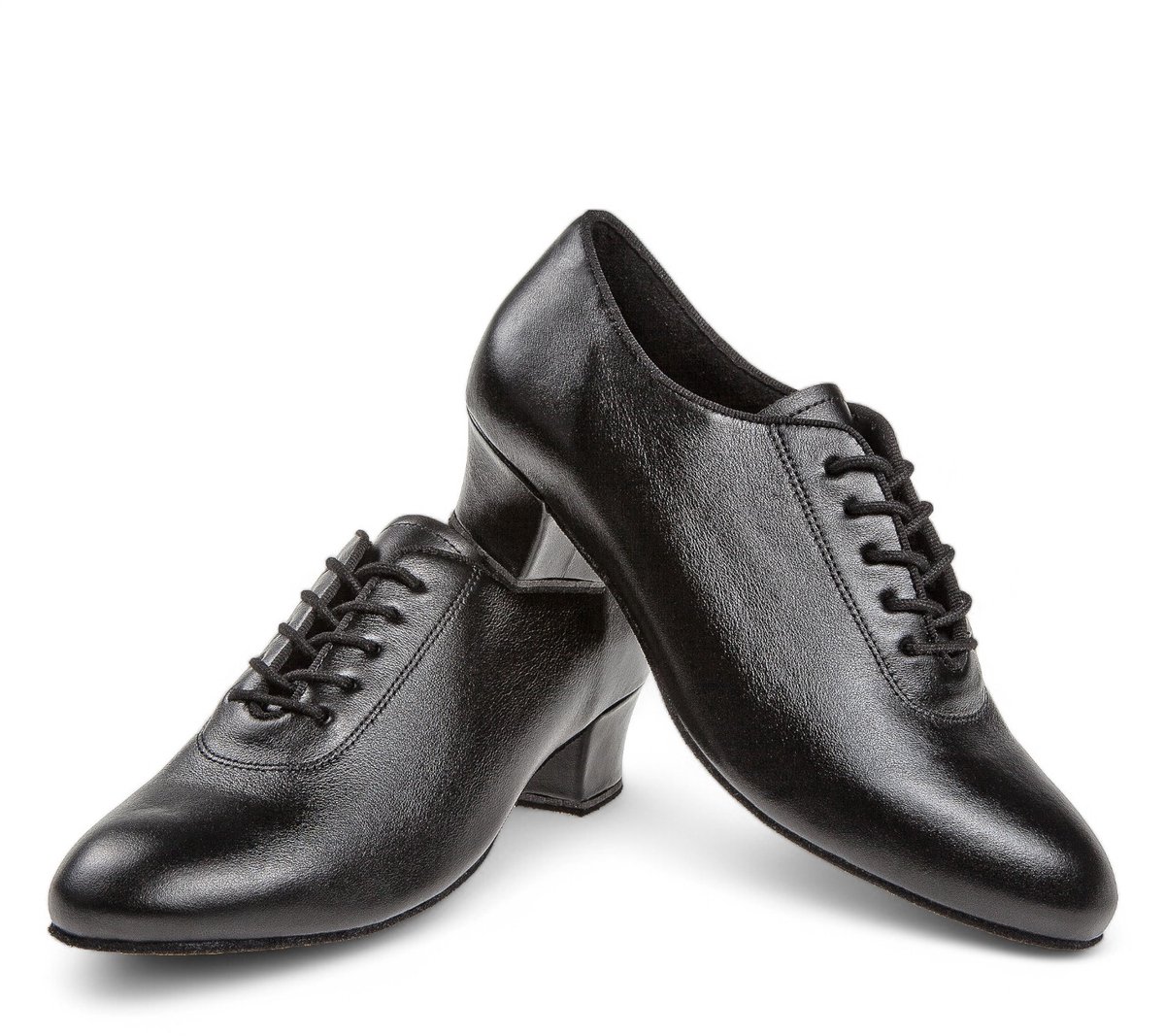 Dansschoenen Diamant 093 - 034 - 034 - A - Dames Trainers - Soepel leer - Binnenkant antibacterieel microfiber - Brede stabiele hak 3,7cm - Comfortabele voetbed - Suede zool - Latin, Ballroom, Tango - Diamant - Zwart - 36