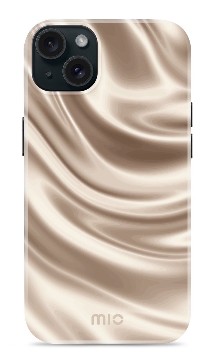 Mio by Mobilize Hoesje geschikt voor Apple iPhone 14 MagSafe Telefoonhoesje Hardcase | Mio by Mobilize Backcover | Geschikt voor MagSafe | Geschikt voor Draadloos Opladen met Magnetische Ring | Geschikt voor MagSafe Case - Silky Dreams | Goud