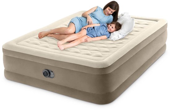 Intex Ultra Plush Luchtbed met ingebouwde pomp - Tweepersoons - 152 x 203 x 46 cm - Inclusief bijpassend hoeslaken + luchtbedverfrisser + reparatiekit van Intex — afbeelding 2