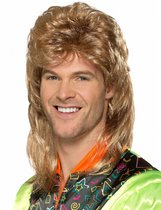 Perruque Mulet Années 80 Homme - Style Rock Disco - Blonde - Pour Déguisement Halloween Carnaval Cosplay