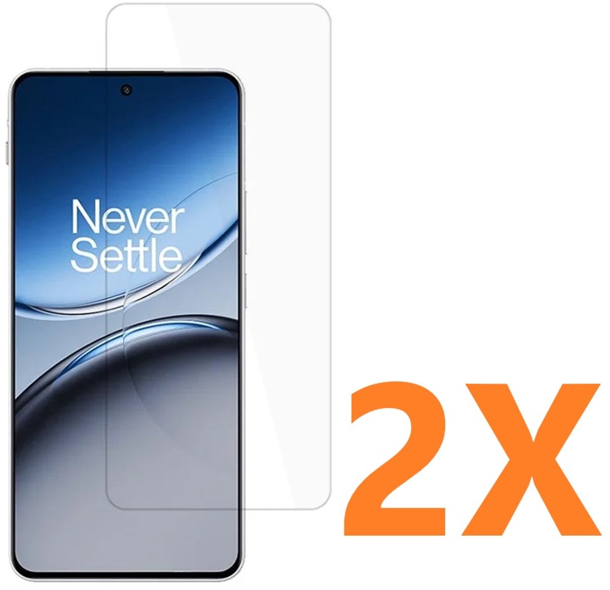 Screenprotector Glas - Tempered Glass Screen Protector Geschikt voor: OnePlus Nord 3 - 2x