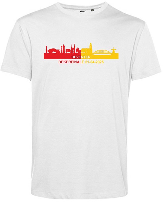 T-shirt Skyline Deventer | Deventer | Finale de Coupe | Geen article officiel sur les Go Ahead Eagles | Blanc | taille XXL
