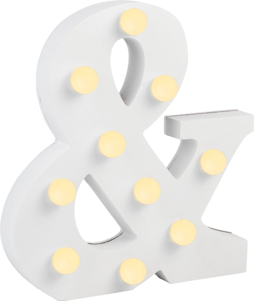 Paper dreams Verlichting | LED Letter | Vorm: & | Afmeting: 16x11cm Wit