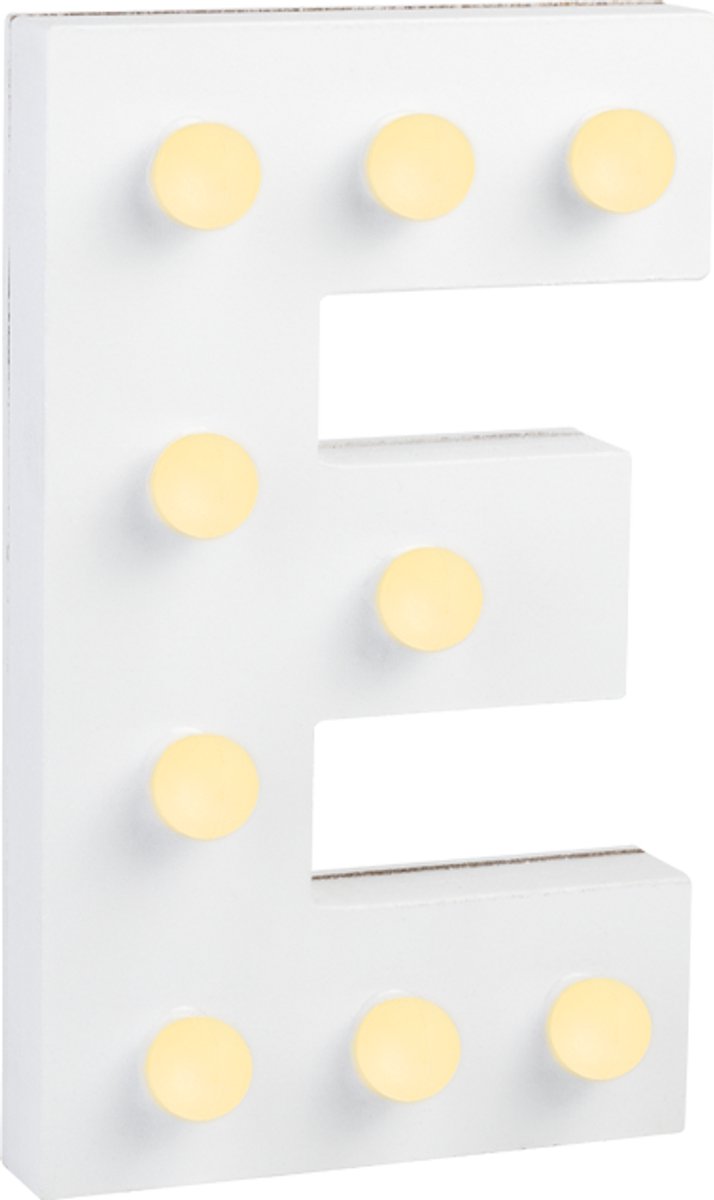 Paper dreams Verlichting | LED Letter | Letter E | Afmeting: 16x11cm Wit