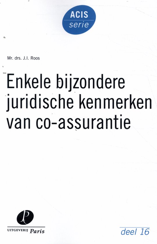 ACIS-serie 16 - Enkele bijzondere juridische kenmerken van c ... - cover