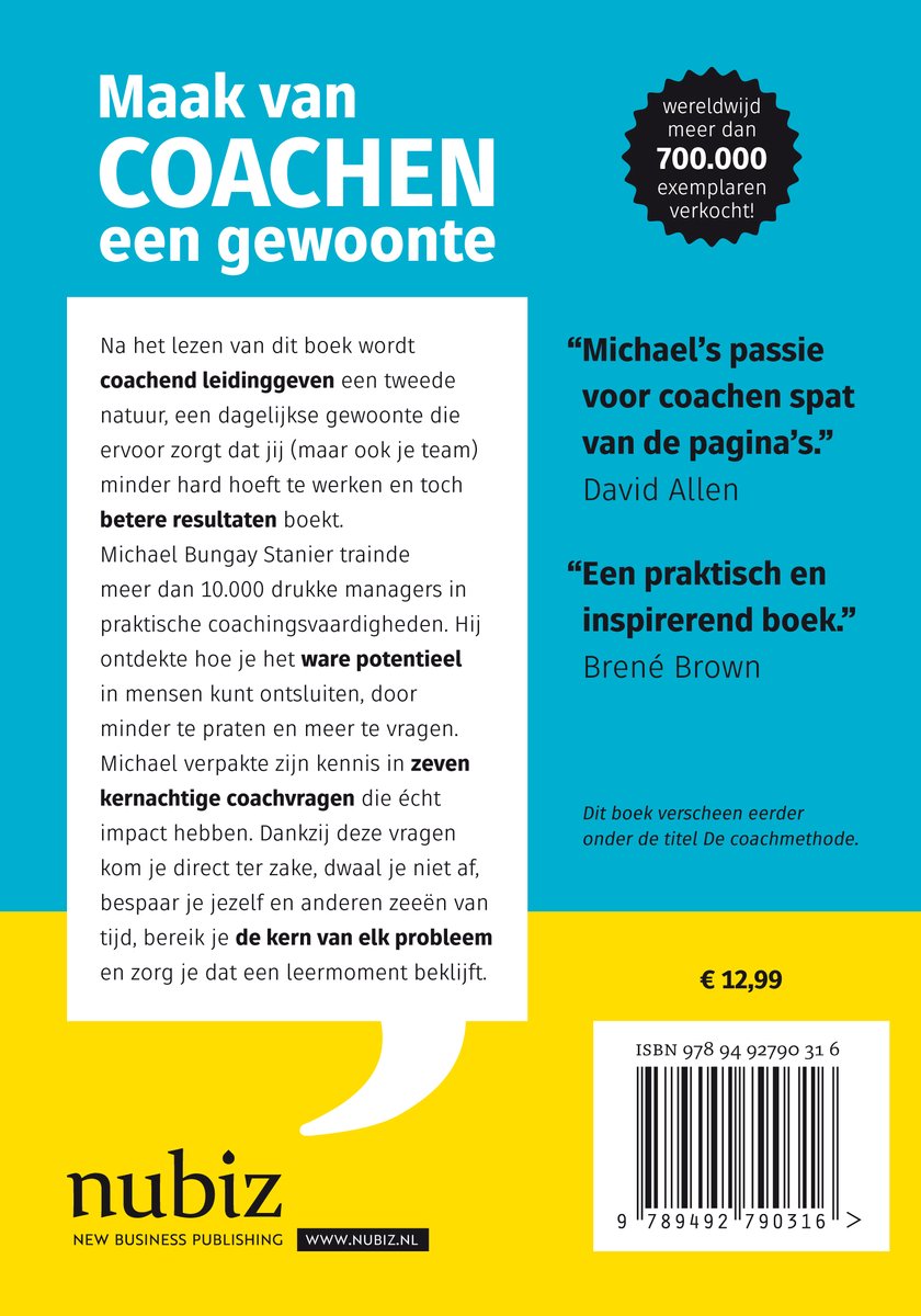 Maak van coachen een gewoonte - back cover