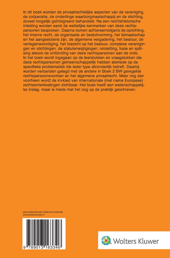 Van vereniging & stichting, coöperatie en onderlinge waarborgmaatschappij