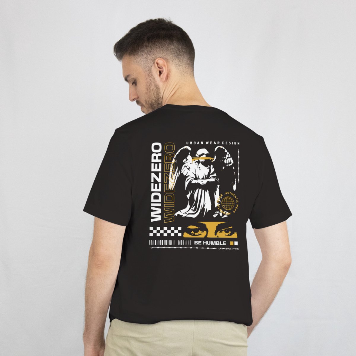 Wide Zero Oversized T-shirt | Oversized T-shirt | Heavy Weight T-shirt | Streetwear | Unisex tshirt | Outfit | Gym shirt | Hoge Kwaliteit | Merk shirt | Merk kleding | Zwart | Maat XXL