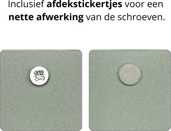 Hoya living - Fotolijstplank Lima - metaal - 80cm - Kleur Salie groen