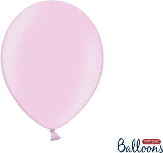 Partydeco Ballonnen Metallic Strong roze - 30 cm - 10 stuks