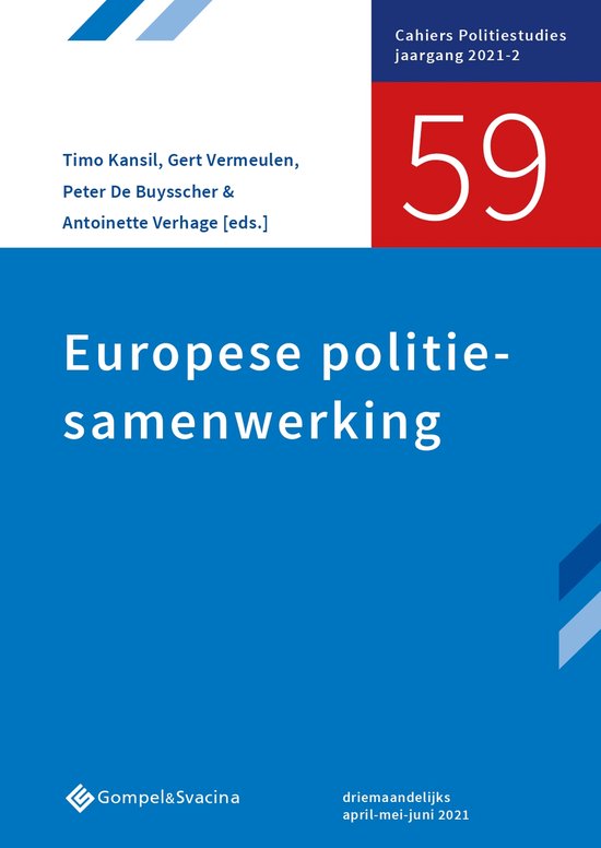 Cahiers Politiestudies nr. 59 - Europese politiesamenwerking - cover
