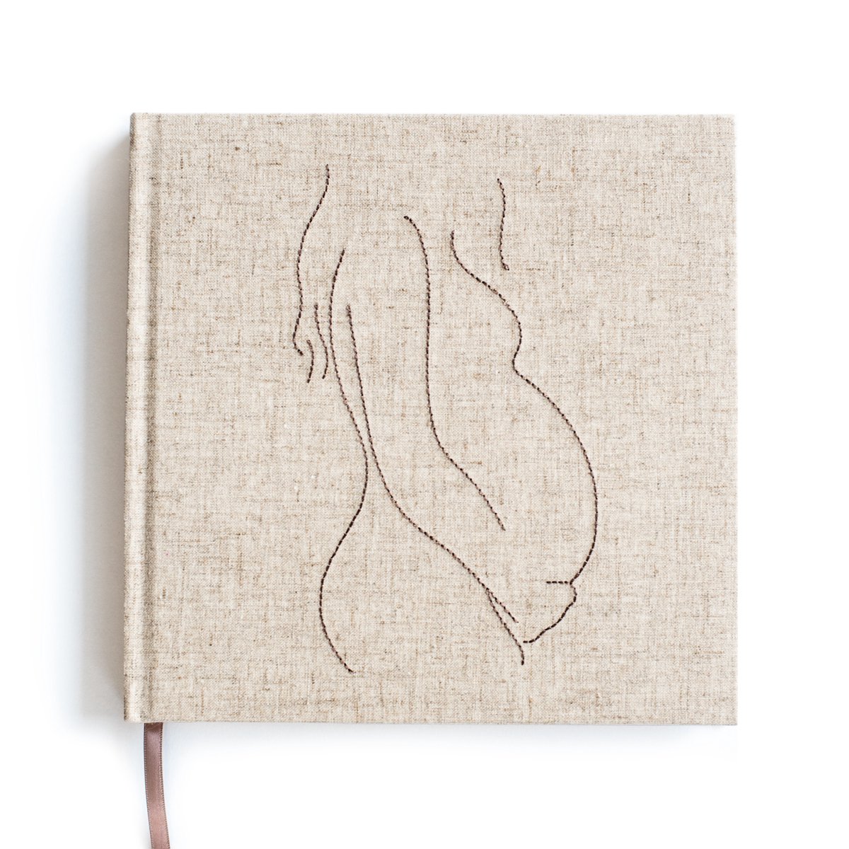Leukigheidjes - zwangerschapsdagboek - negen maanden dagboek - linnen cover - stiksel