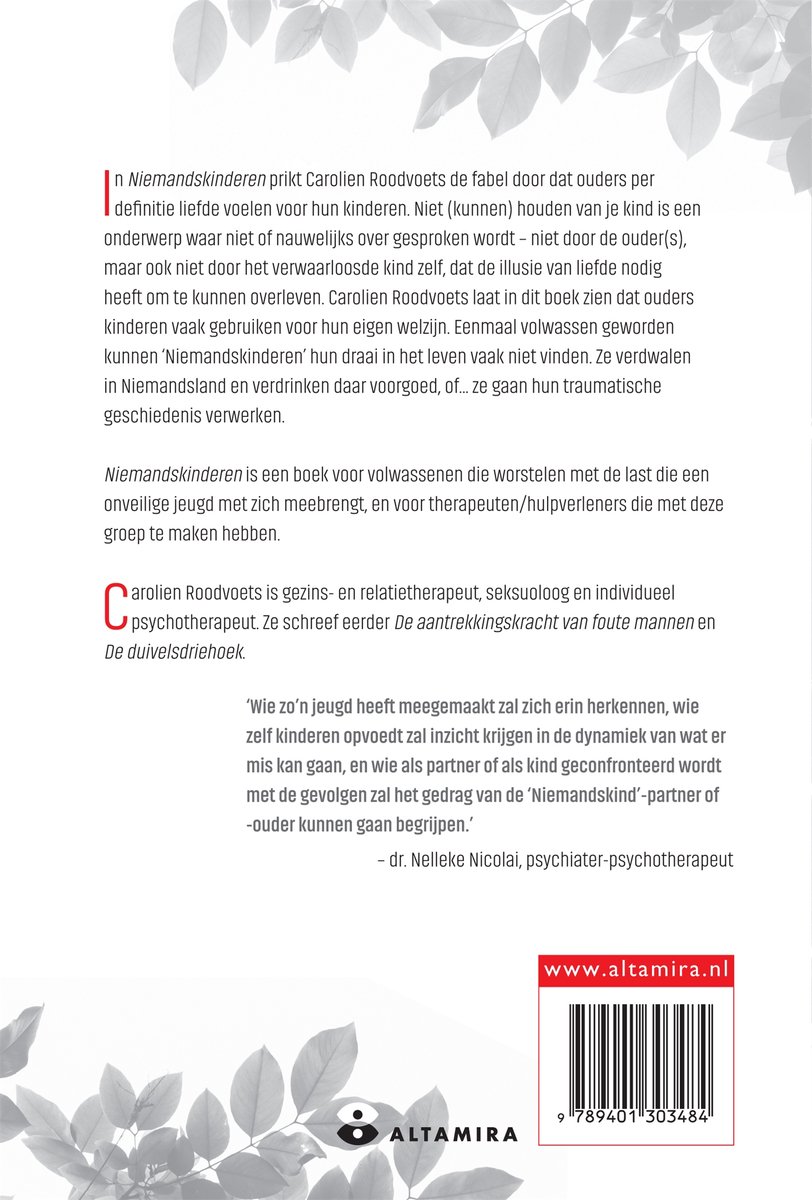 Niemandskinderen - back cover