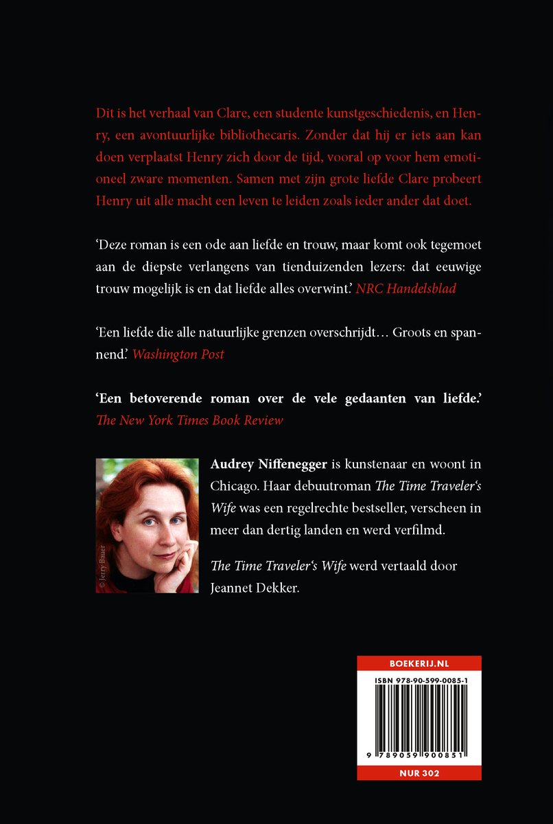 The Time Traveler's Wife (De vrouw van de tijdreiziger) - back cover