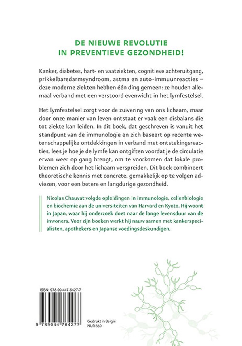 Deltas Lymfe ontgifting 1 Boek - back cover
