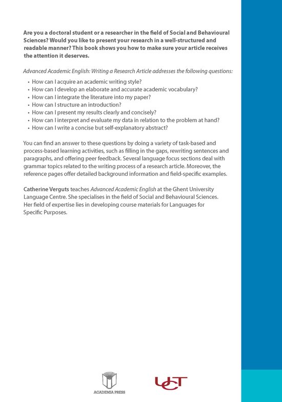 Academic English: Writing a research article