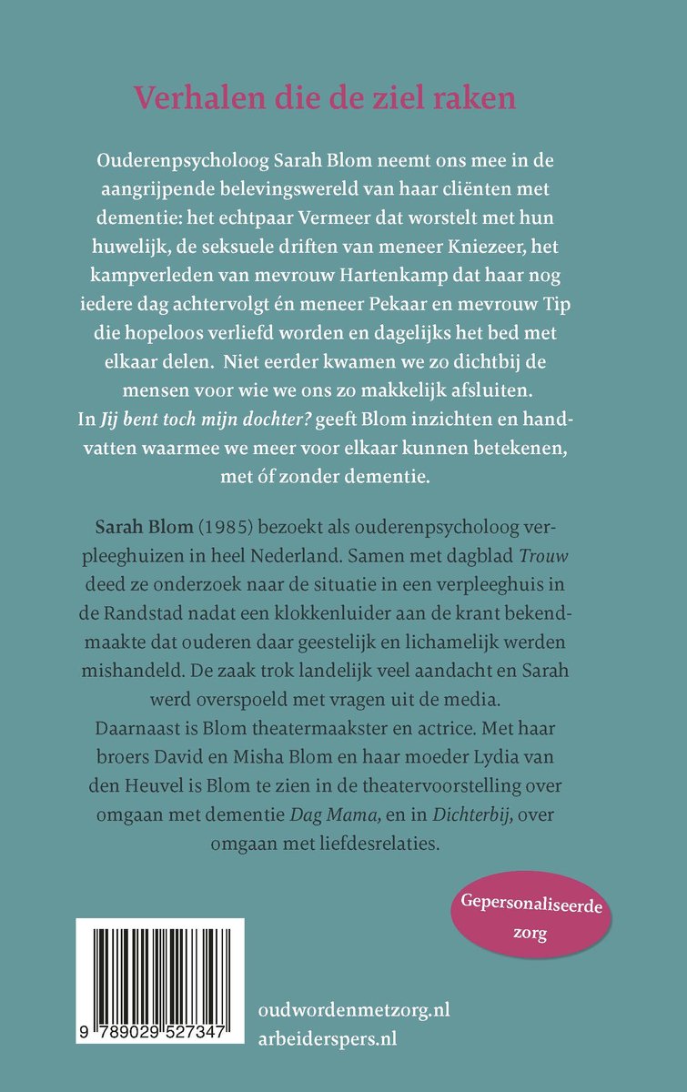 Jij bent toch mijn dochter? - back cover