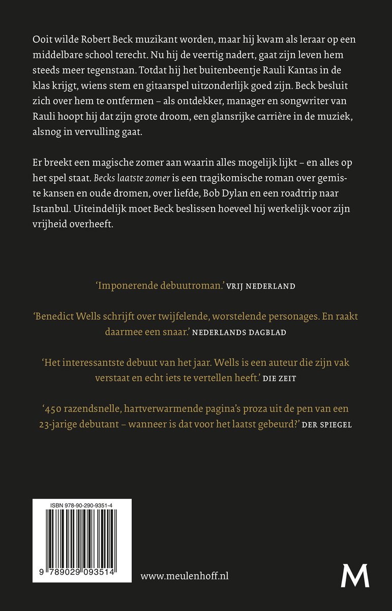 Becks laatste zomer - back cover