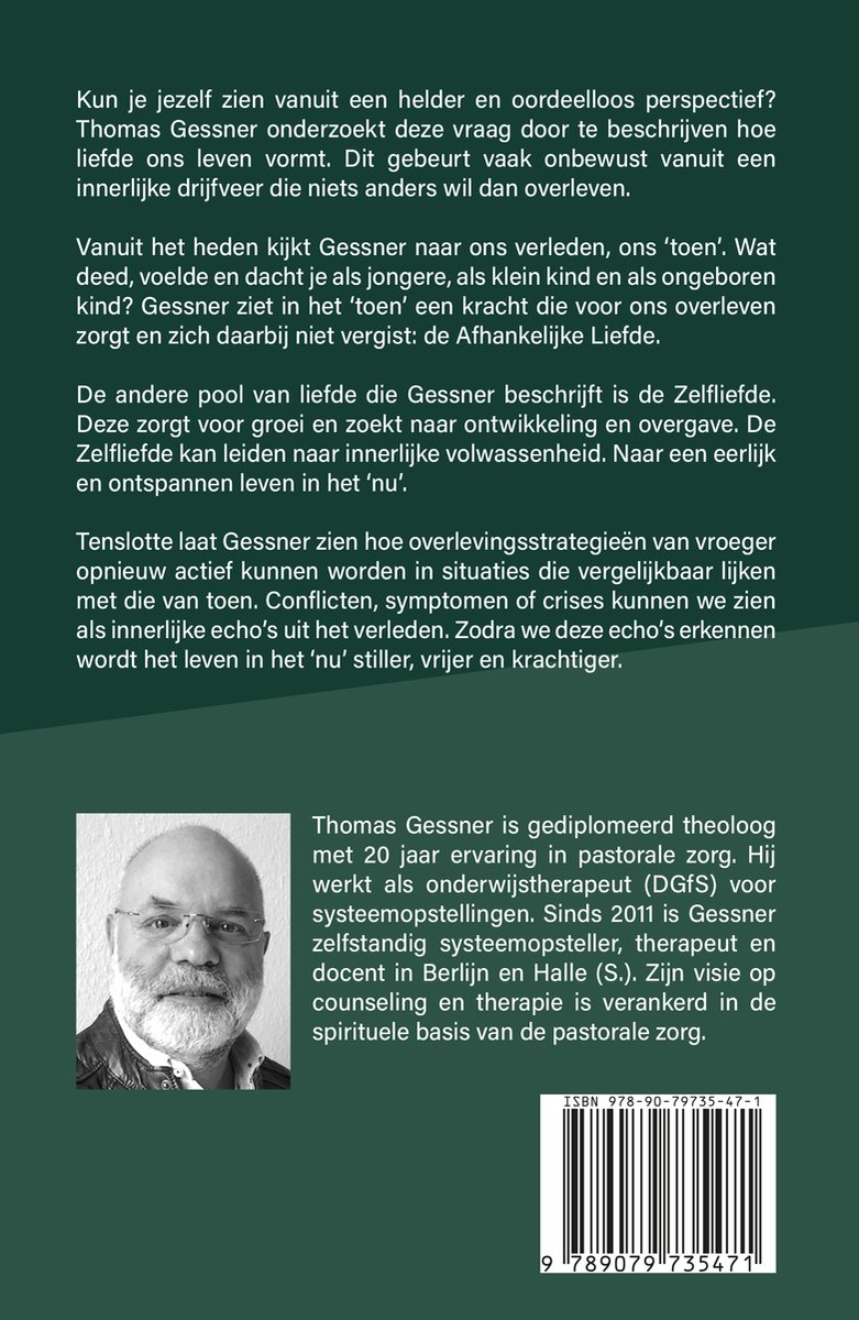 Boekcover met een portret van Thomas Gessner en de titel "Hoe we liefhebben".
