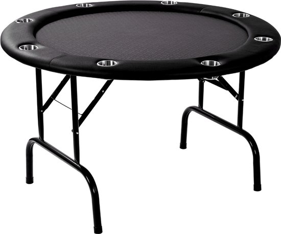 Foto: Pokertafel onk poker home game zwart 120cm x 120cm x 80cm 2 tot 8 spelers speedcloth