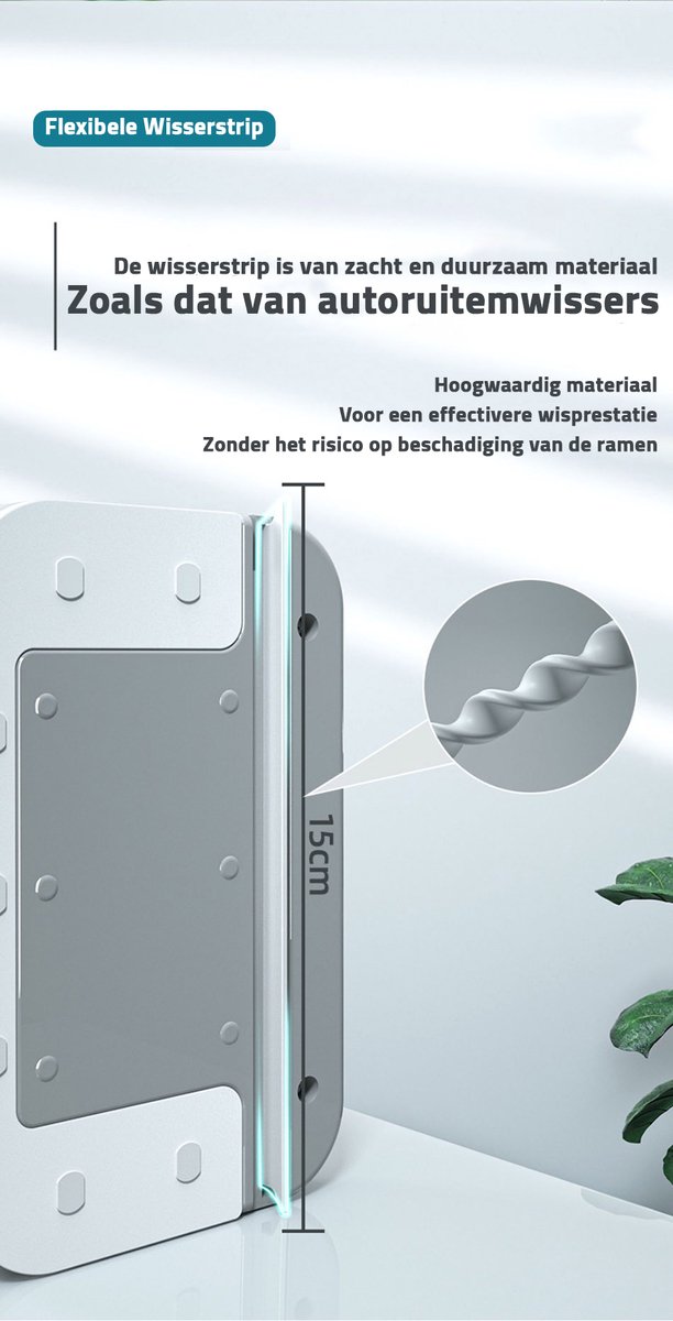 Magnetische ramenwasser voor Enkel/Dubbel glas - 15-26mm - Ruitenreiniger - Magneet raamwisser - Raamwasser - Ramenwisser thumbnail 6