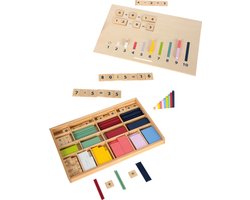 Small Foot - Houten Leerbox met Rekenstaven en Rekenblokjes Set
