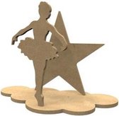 MDF Figuren Ballerina Set 24x18 cm