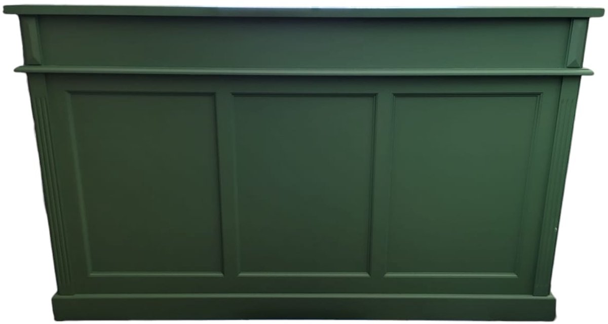 Massief houten bar/ balie/ toonbank groen landelijk 180cm