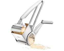 GEFU QUESO Kaasmolen 19,5 cm – Trommelrasp – RVS – Voor Kaas, Noten en Chocolade