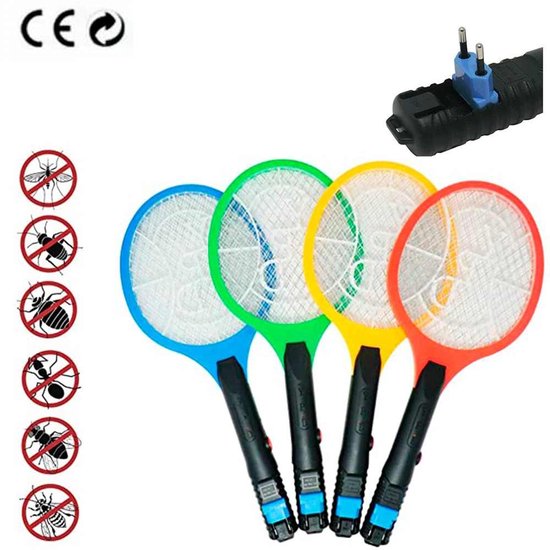 Doodadeals® Oplaadbare Elektrische Vliegenmepper - Elektrische Vliegenvanger - Elektrische Vliegenmepper - Vliegenvanger - Mosquito Killer - Bug Zapper - Multicolor - 1 Stuk