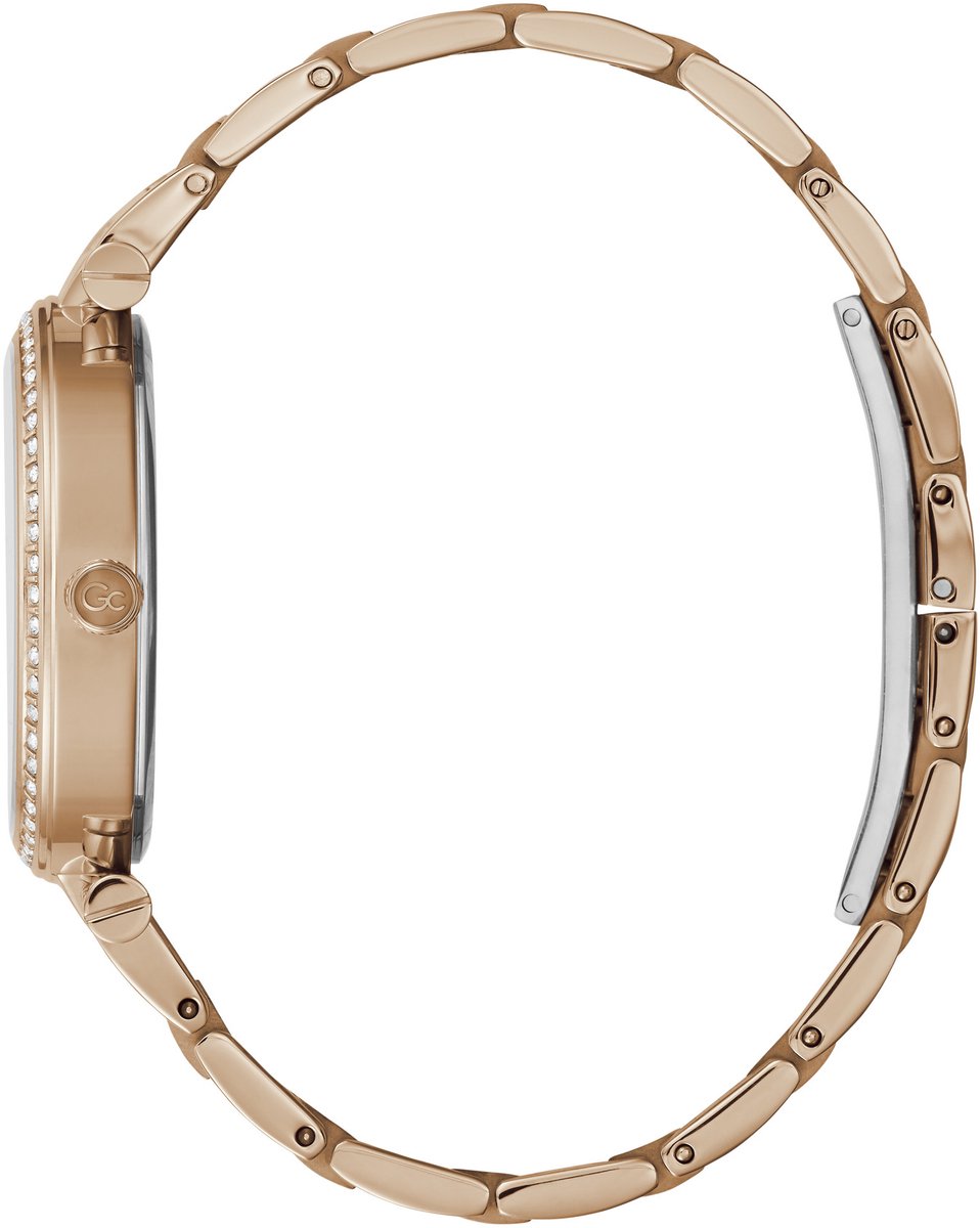 Gc Gc Ladycrystal Quartz Analoog Horloge Rosé Gouden Tint Case: 100% Stainless Steel | Armband: 100% Stainless Steel 34 Y64002L1MF