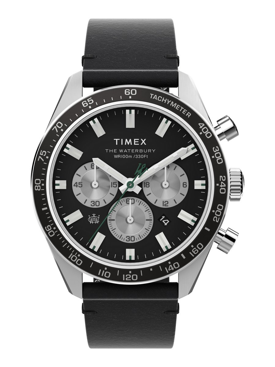 Timex Waterbury Dive TW2V42500 Horloge - Leer - Zwart - Ø 41 mm