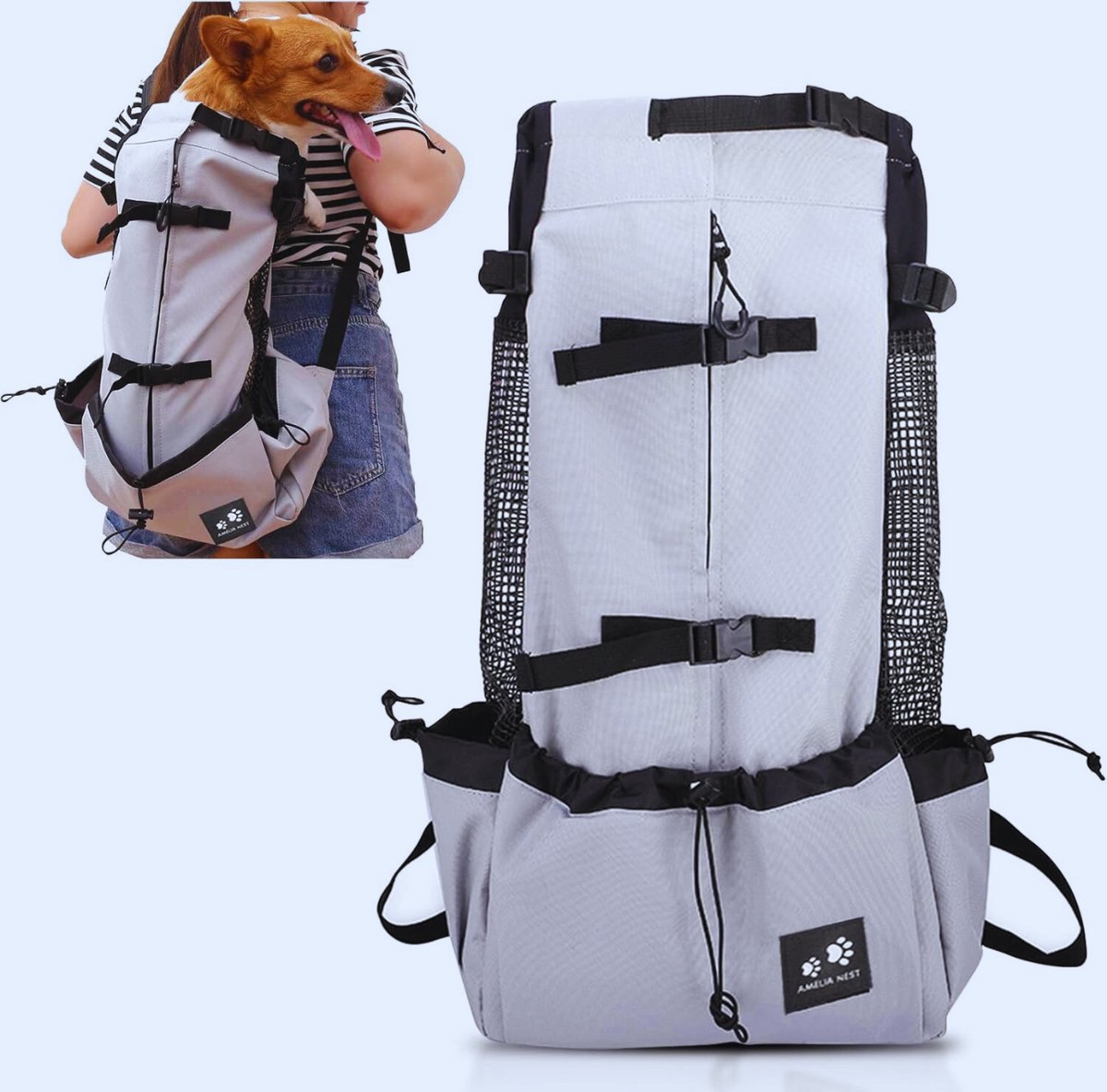 Ademende Huisdier Rugzak – Comfortabele Draagtas Voor Hond & Kat Tot 10KG | Waterdicht & Verstelbaar